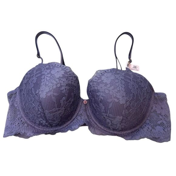 Victoria’s Secret Dream Angels Lace Underwire Bra Size 38C NWT Purple Lace - Picture 1 of 9
